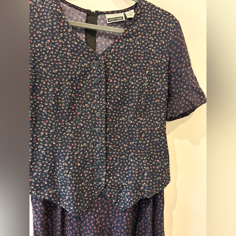Ulterior Motives Two-Toned Floral Jumpsuit - Picture 5 of 10